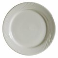 Tuxton China Monterey 7.25 in. Embossed Pattern China Plate - American white - 3 Dozen YEA-072